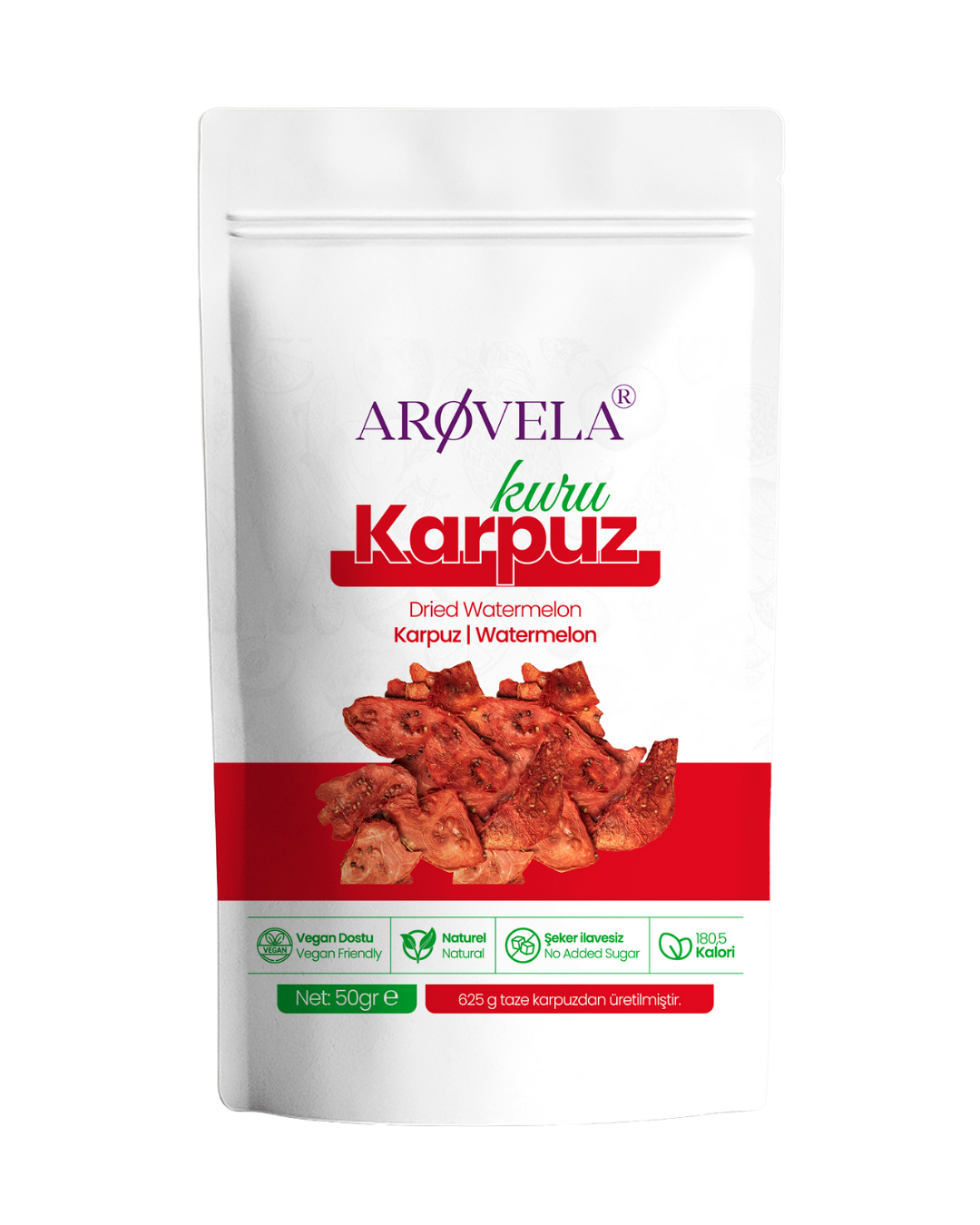 Kurutulmuş Karpuz - Arovela doğal atıştırmalık ürünü